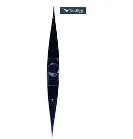 SeaBird Black Pearl HV Havkajak I Grønlænder design Glasfiber med finne - SeaBird Kayaks